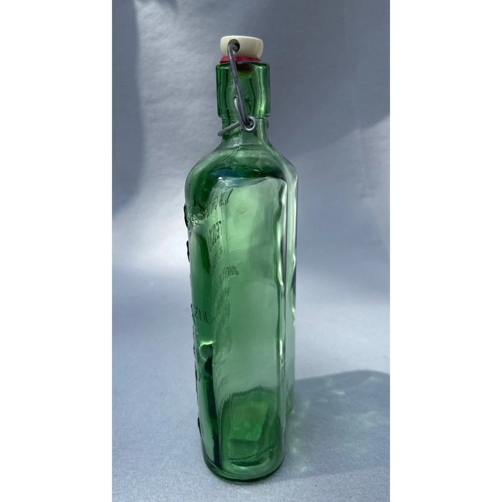 La Gritona Tequila Reposado Empty Bottle 750ml Green Glass Excellent Swing Top
